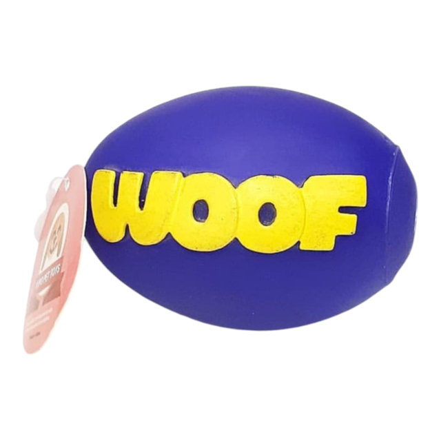 اسباب بازی توپ تخم مرغی سوتکدار مدل woof مخصوص سگ
