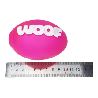 اسباب بازی توپ تخم مرغی سوتکدار مدل woof مخصوص سگ