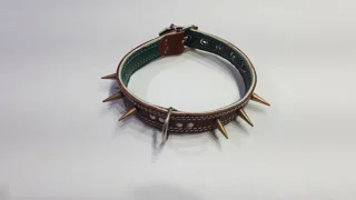 قلاده گردنی چرم مصنوعی خاردار سگ
