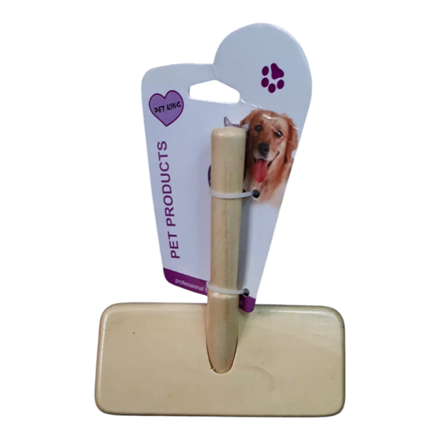 برس دسته چوبی موی سگ و گربه برند pet king